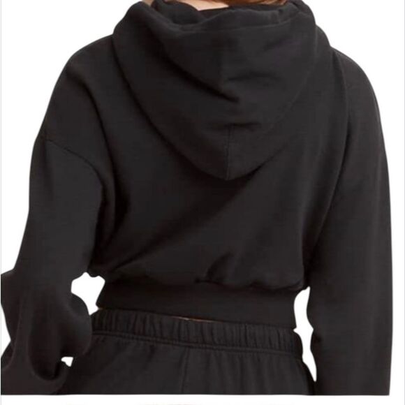 Levi's Women's Laundry Day Black Cropped Hoodie Sweatshirt M - Picture 3 of 5